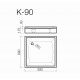 Vispool Душевой поддон квадратный  K-90,900x900