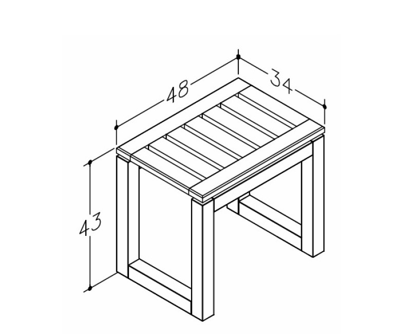 KAME Vannas istabas sols 48cm, ACW2/48