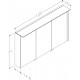 KAME Exclusive LOFT Spoguļskapītis 120x71 cm, MC3DML/120-70/D02-LFT