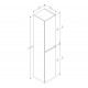 Kame LOFT Augstais skapis 166x35cm, TU/35-2/D02-LFT Kame LOFT Augstais skapis 166x35cm, TU/35-2/D02-LFT