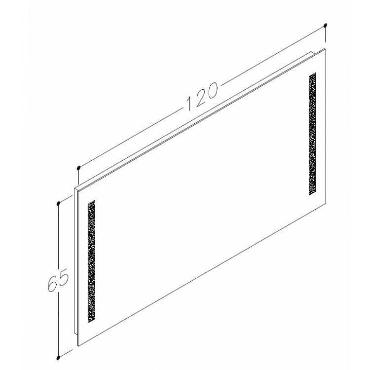 KAME COMO Spogulis ar integrēto apgaismojumu 120cm, MITG/120-65 KAME COMO Spogulis ar integrēto apgaismojumu 120cm, MITG/120-65