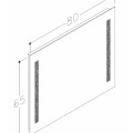 KAME COMO Зеркало с интегрированным освещением 80cm, MITG/80-65