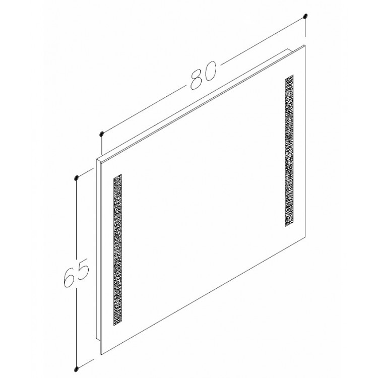 KAME COMO Spogulis ar integrēto apgaismojumu 80cm, MITG/80-65 KAME COMO Spogulis ar integrēto apgaismojumu 80cm, MITG/80-65