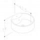 KAME RONDO Uzliekamā izlietne 40.5cm, WB 404014 KAME RONDO Uzliekamā izlietne 40.5cm, WB 404014