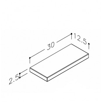 KAME Полка для ванной комнаты 30см, ASH30/D1