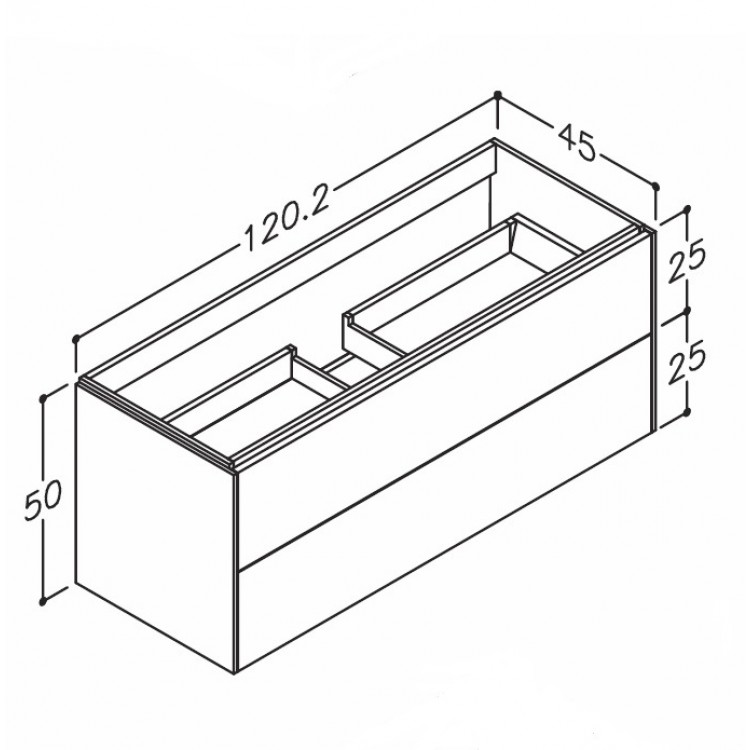 Kame D-LINE Skapītis zem izlietnes 120cm, BU/12-3DR/D5-DL IZPĀRDOŠANA Kame D-LINE Skapītis zem izlietnes 120cm, BU/12-3DR/D5-DL IZPĀRDOŠANA