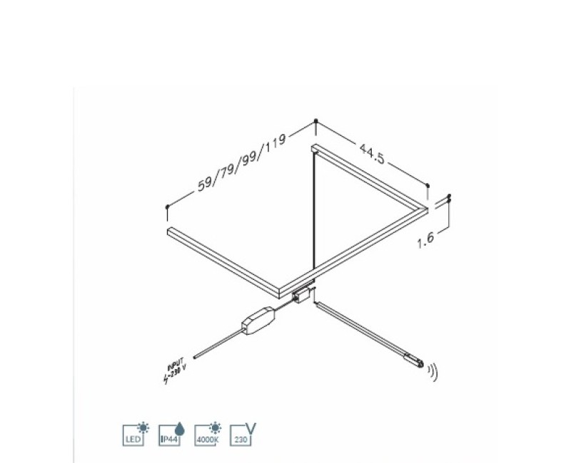 Kame LED освещение под умывальником с датчиком 80см, UWL/80