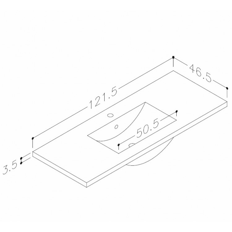 Kame Terra Skapītis zem izlietnes 120cm, BU/12-3DR/D1F2