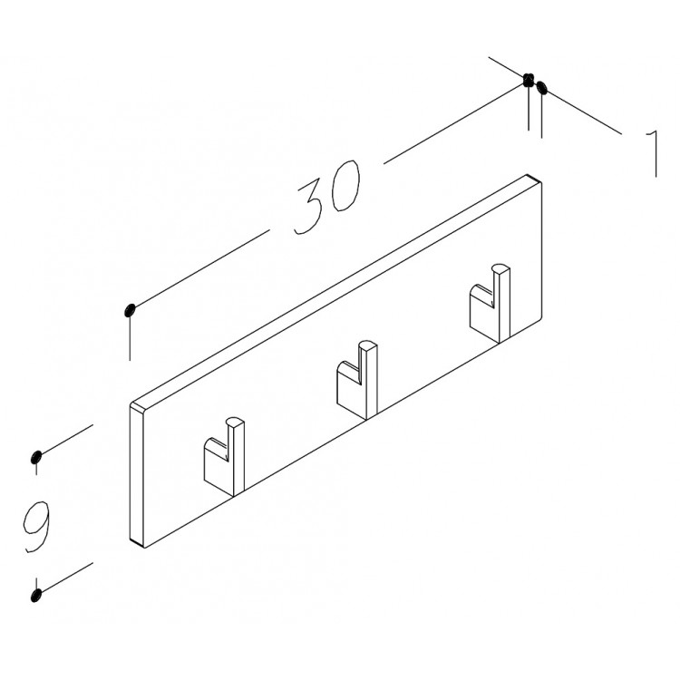 Kame Pakaramais ar 3 āķiem, AC1602-30/H15