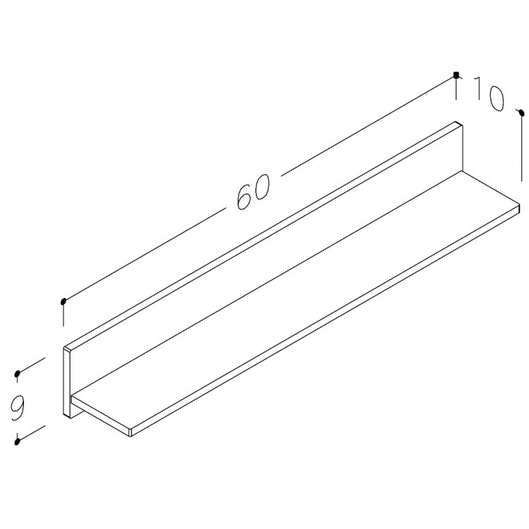 Kame Plaukts 60cm, AC1601-60/H15