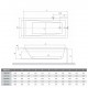 Roth Vanna KUBIC NEO 150x70 cm Roth Vanna KUBIC NEO 150x70 cm