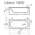 Vispool Прямоугольная ванна LIBERO 180x80