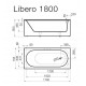 Vispool Прямоугольная ванна LIBERO 180x80