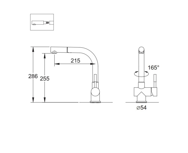 BLUE WATER LIRA Virtuves jaucējkrāns, hroms