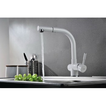 BLUE WATER LIRA cмеситель для кухни, белый