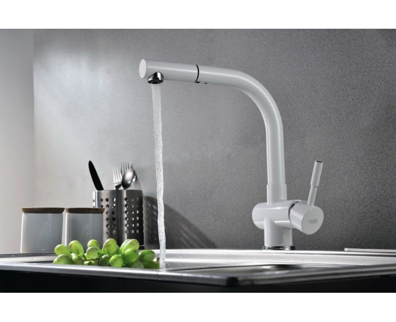 BLUE WATER LIRA cмеситель для кухни, белый