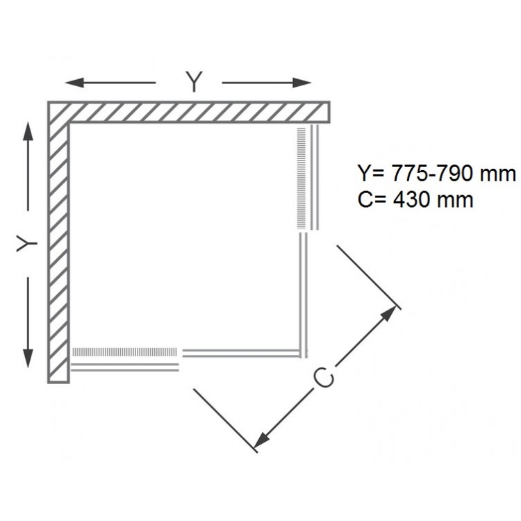 Roltechnik Душевой уголок квадратный LLS2 800x800