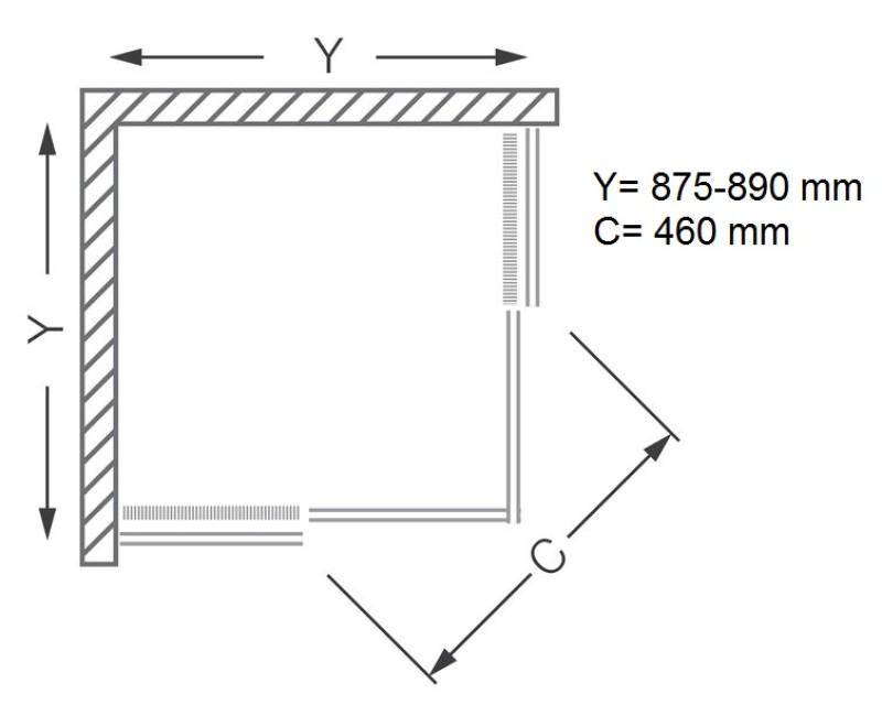 Roltechnik Dušas stūris kvadrātveida LLS2 900x900