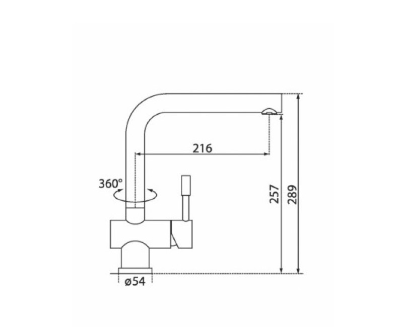 BLUE WATER LEON-INOX Virtuves jaucējkrāns