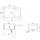 Aquasanita LIRA Virtuves izlietne 780x500 mm SQL101AW-111 Aquasanita LIRA Virtuves izlietne 780x500 mm SQL101AW-111