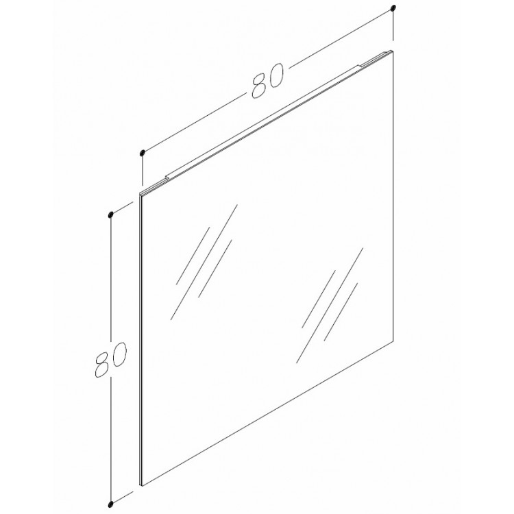 Kame Primo Spogulis 80x80cm, M/80-80 Kame Primo Spogulis 80x80cm, M/80-80