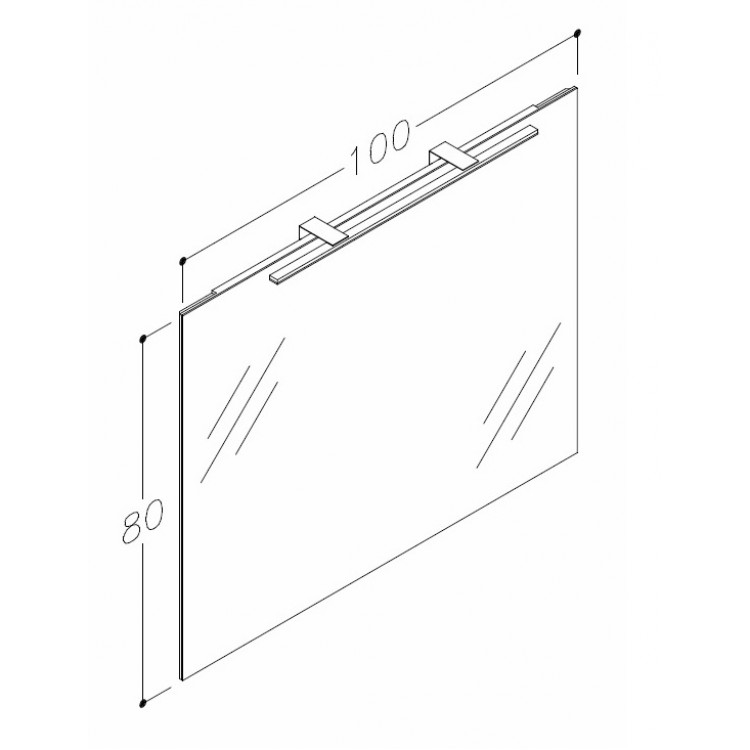 Kame GARDA Spogulis ar LED apgaismojumu 100x80cm, M21/100-80 Kame GARDA Spogulis ar LED apgaismojumu 100x80cm, M21/100-80