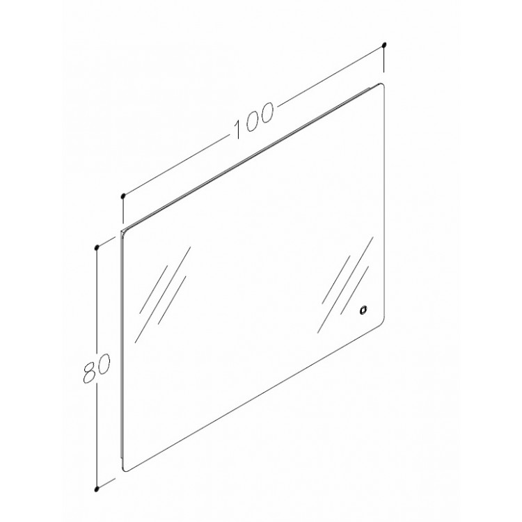 Kame GRACE Spogulis ar LED apgaismojumu 100x80cm, MRL/100-80 Kame GRACE Spogulis ar LED apgaismojumu 100x80cm, MRL/100-80