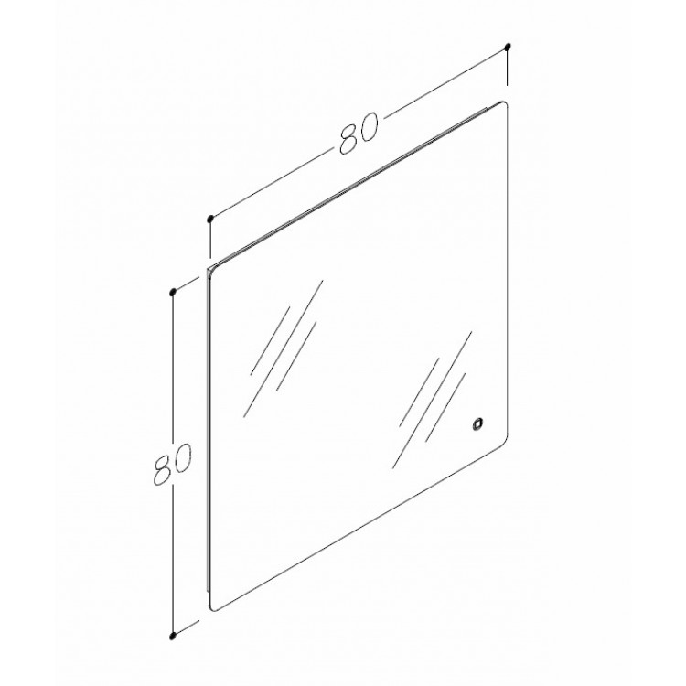 Kame GRACE Spogulis ar LED apgaismojumu 80x80cm, MRL/80-80 Kame GRACE Spogulis ar LED apgaismojumu 80x80cm, MRL/80-80