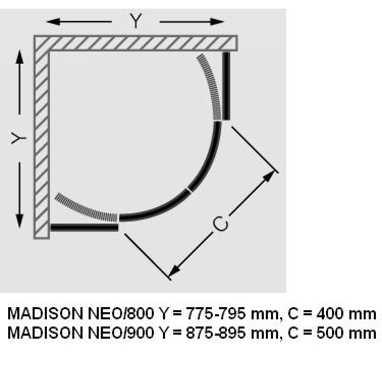 Roth Roltechnik Душевой уголок полукруглый Madison Neo 900x900mm Roth Roltechnik Душевой уголок полукруглый Madison Neo 900x900mm