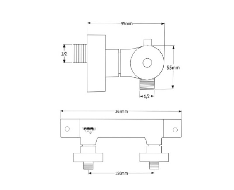 MAGMA AMATA Dušas termostats, hroms MG-2240