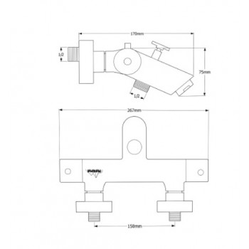 MAGMA AMATA Термостат для ванны и душа, хром MG-2220