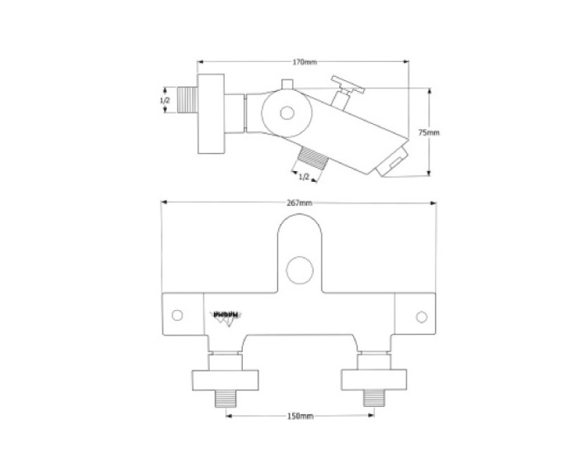 MAGMA AMATA Vannas/dušas termostats, hroms MG-2220