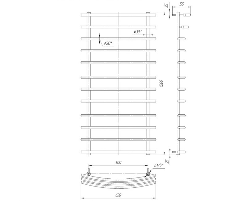 Mario Dvieļu žāvētājs Mario 1200x630/500mm