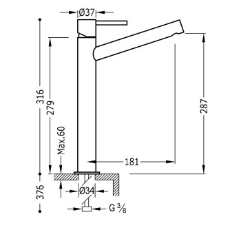 MAX-TRES Izlietnes jaucējkrāns, hroms 06290503 OUTLET