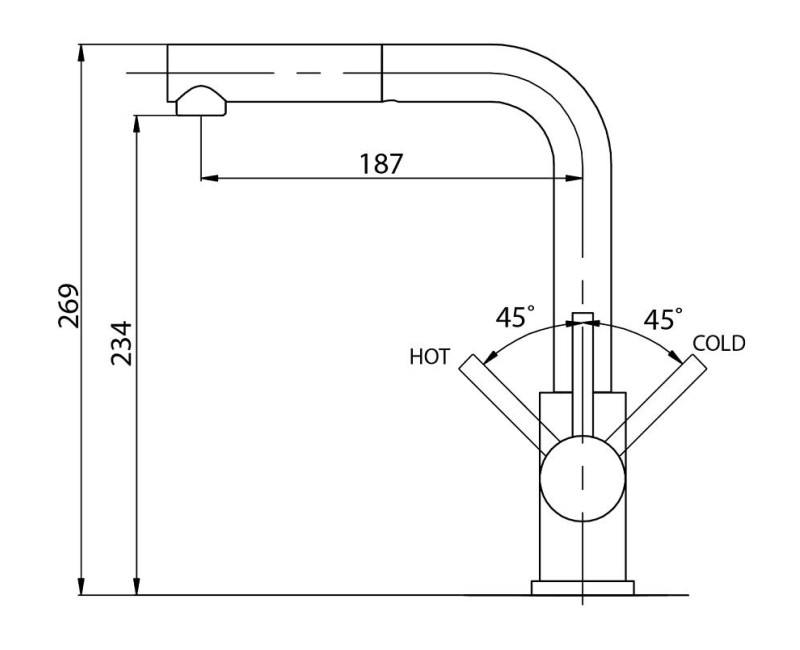 Aquasanita Modus Virtuves izlietnes granīta jaucējkrāns 2383-710