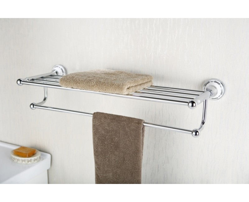 Art Platino NIKOLAS Dvieļu turētājs ar plauktu 65 cm, hroms NIK-