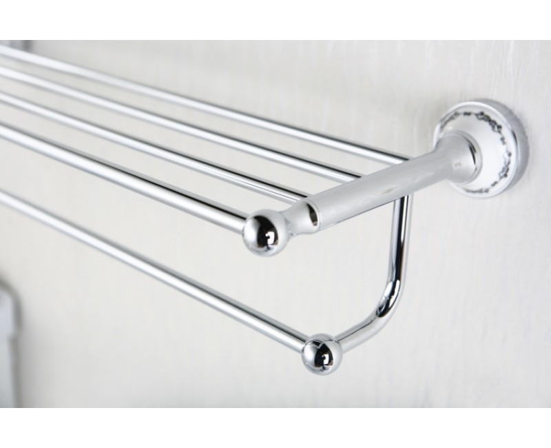 Art Platino NIKOLAS Dvieļu turētājs ar plauktu 65 cm, hroms NIK-