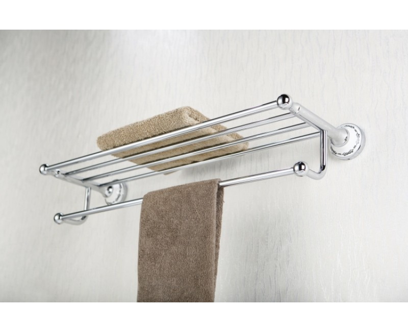 Art Platino NIKOLAS Dvieļu turētājs ar plauktu 65 cm, hroms NIK-