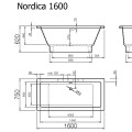 Vispool Прямоугольная ванна NORDICA 160x75