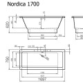 Vispool Прямоугольная ванна NORDICA 170x75