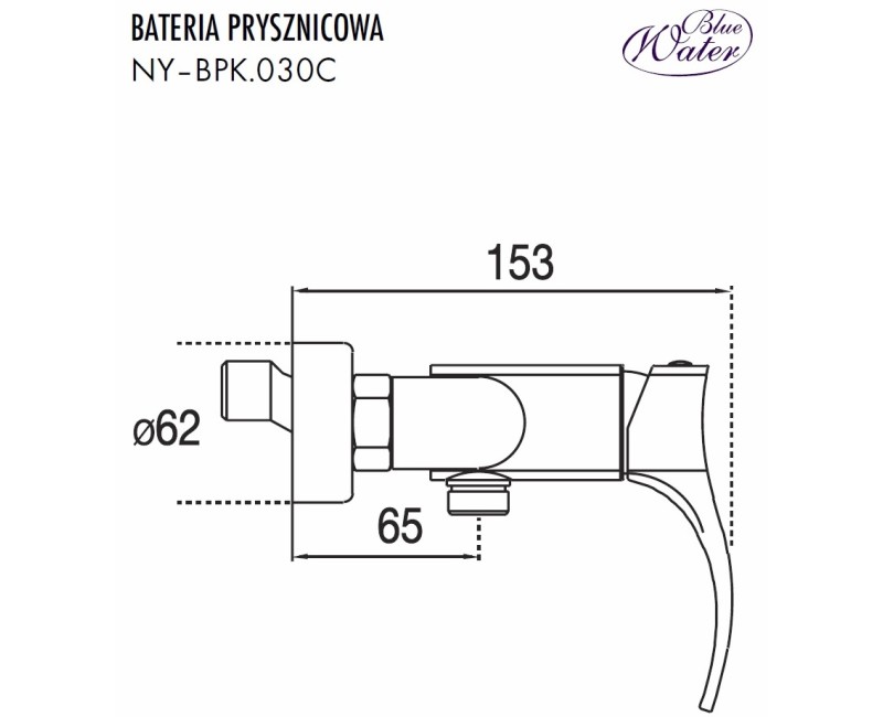 Blue Water Dušas jaucējkrāns New York, NY-BPK.030C