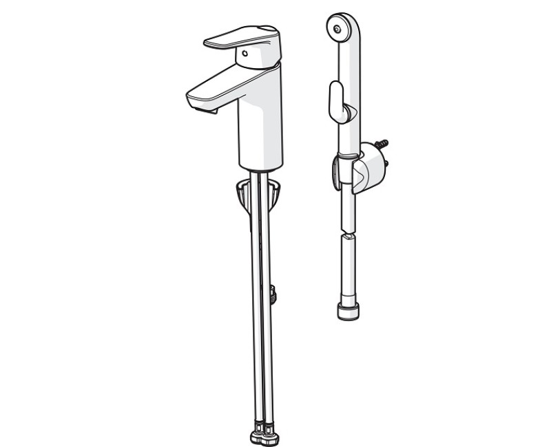 ORAS VEGA XL смеситель для раковины с гигиеническим душем 1801FG