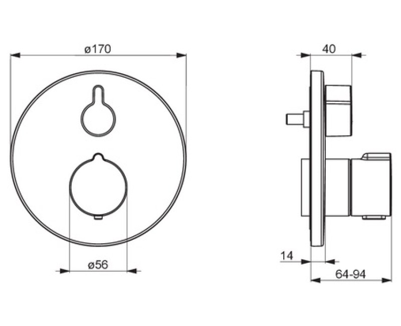 ORAS Bluebox Zemapmetuma vannas/dušas jaucējkrāns 2078