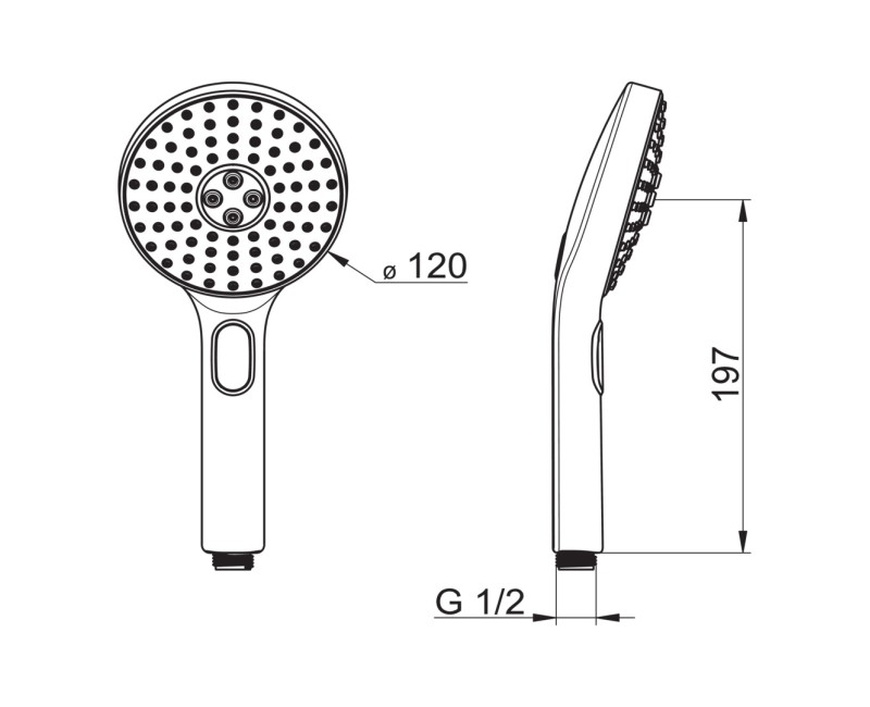 ORAS Hydractiva Rokas duša 3-rež. 242403