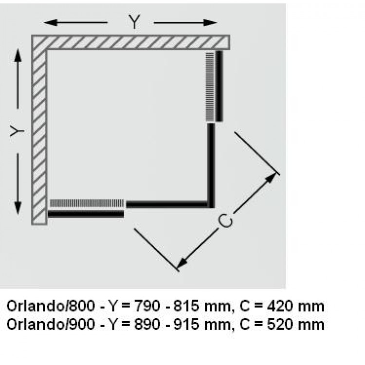 Roth Roltechnik Душевой уголок квадратный ORLANDO NEO 800x800mm
