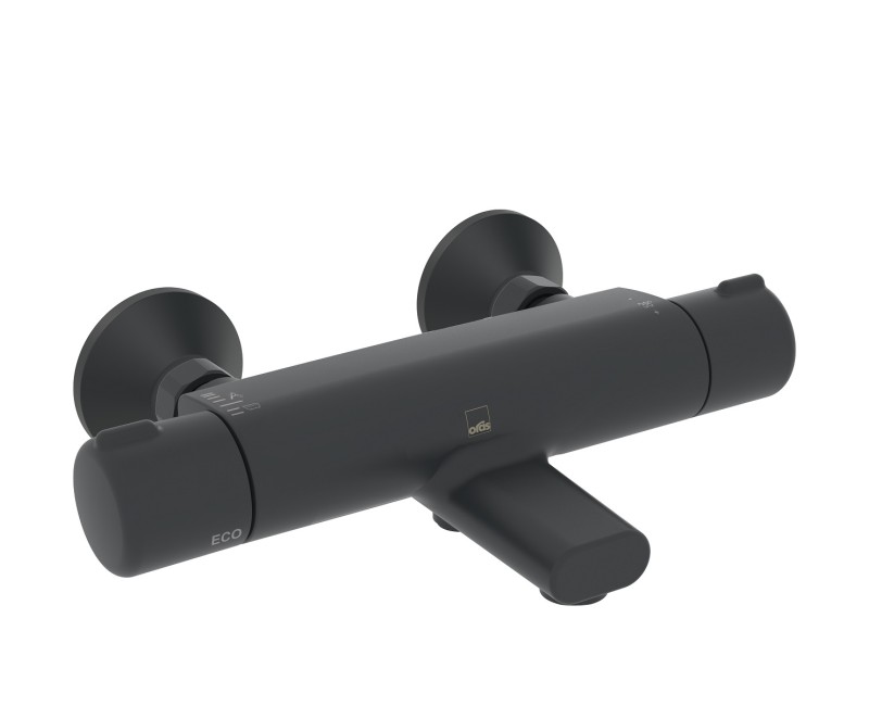 ORAS NOVA Термостатический смеситель для ванны и душа, черный матовый 7462U-33