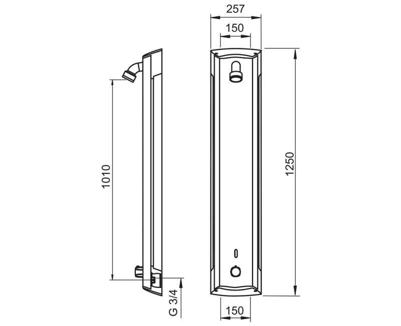 ORAS ELECTRA Душевая панель, 6V 6664F
