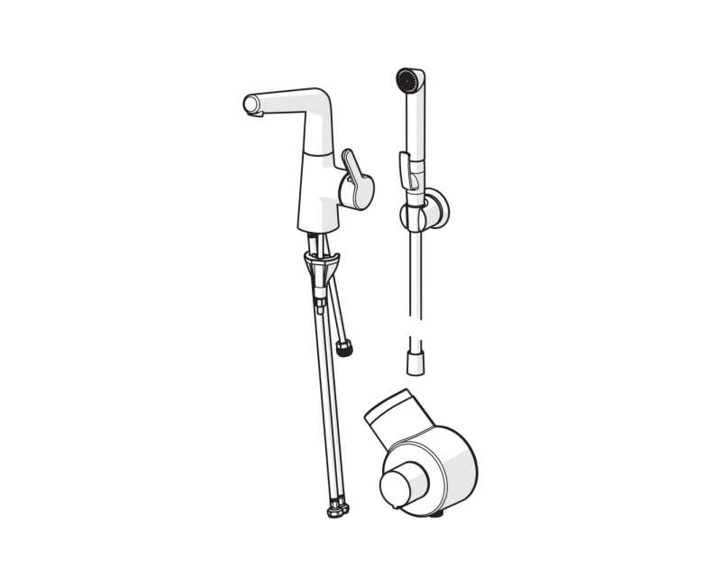 ORAS INSPERA Izlietnes jaucējkrāns ar bidettu 3V 3005F