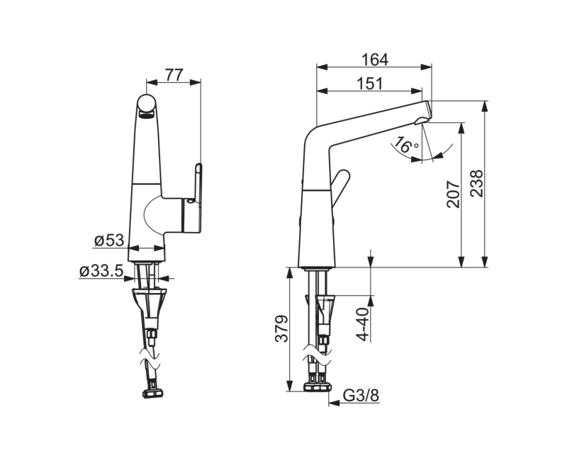 ORAS INSPERA Izlietnes jaucējkrāns 3006F