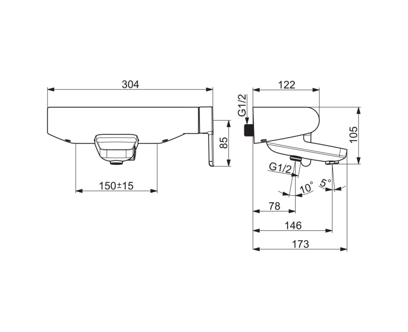 ORAS INSPERA Cмеситель для ванны и душа, 3040U